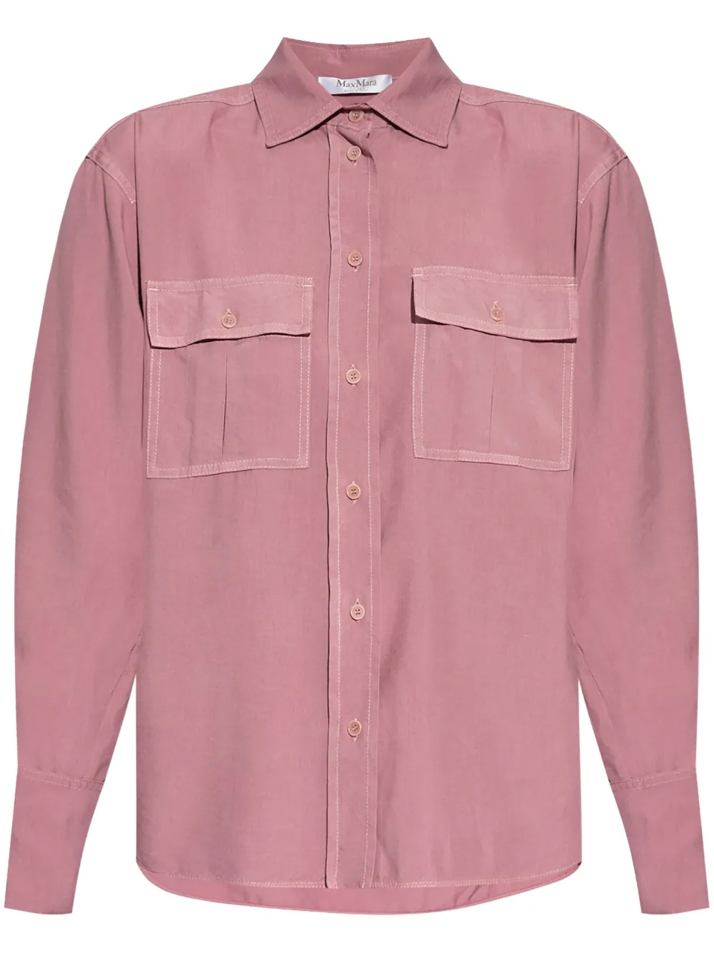 Max Mara button-up silk shirt | Pink | Image 1