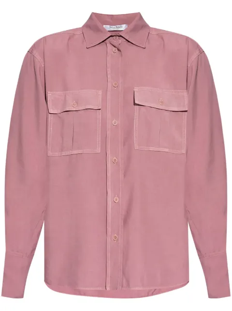 Max Mara camisa de seda con botones