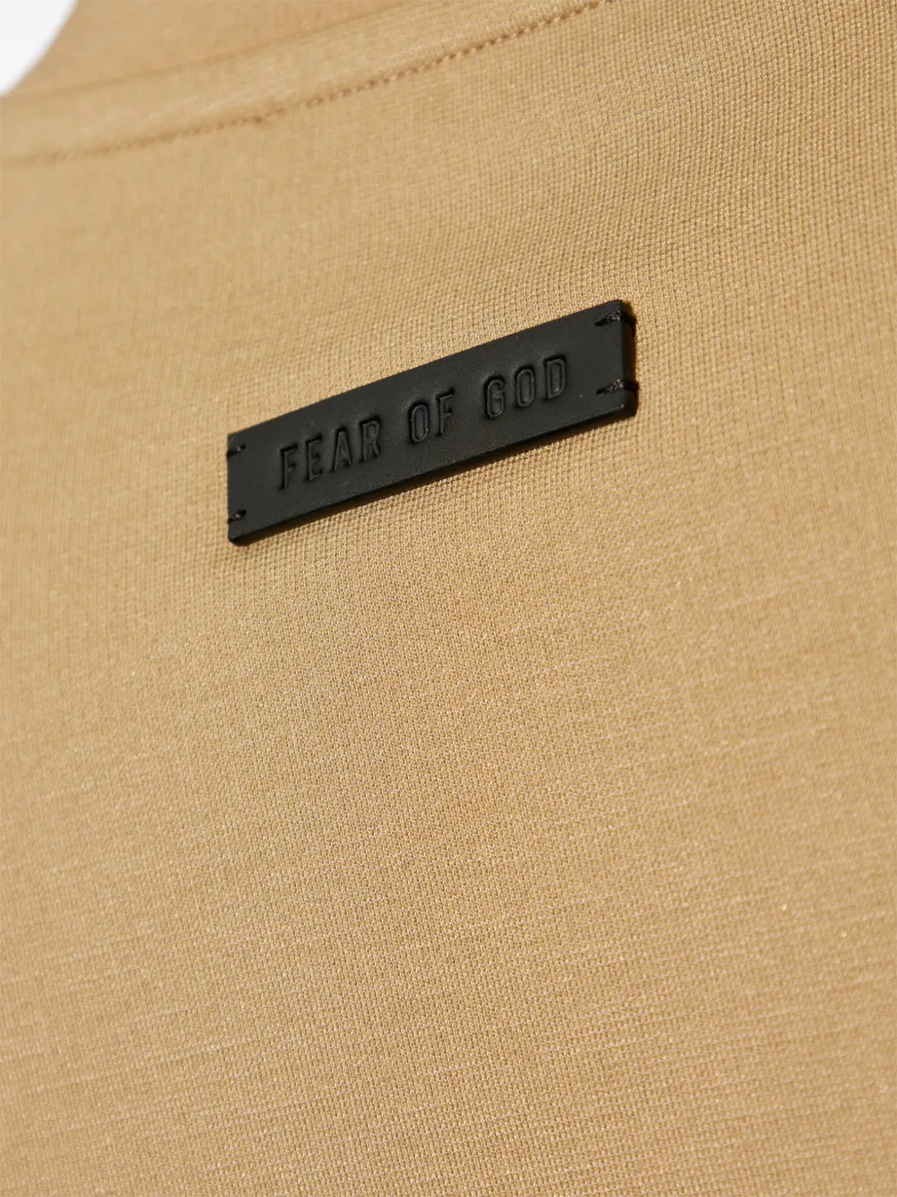 Fear Of God T-shirt met verlaagde schouders Beige