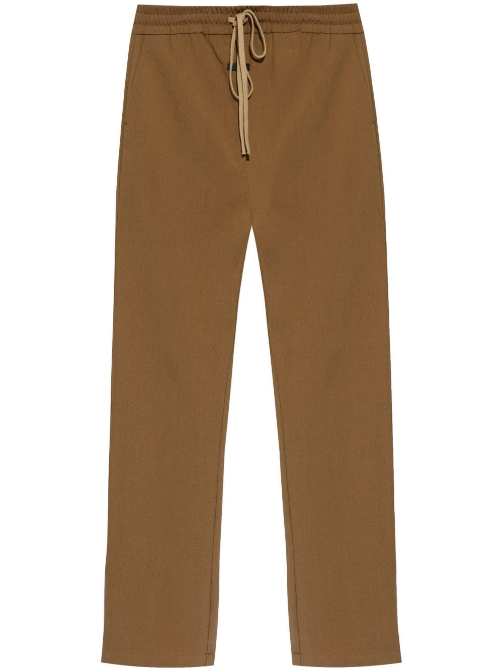 logo-patch wool trousers