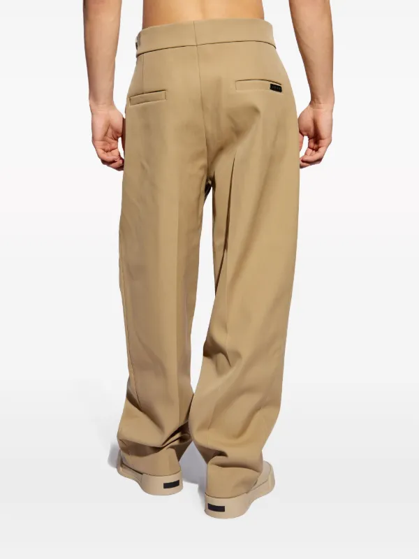 Fear Of God logo-patch Wool Trousers | Neutrals | FARFETCH