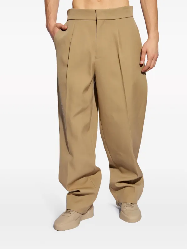 Fear Of God logo-patch Wool Trousers | Neutrals | FARFETCH