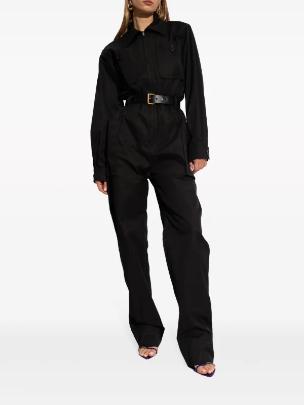 Saint Laurent ベルテッド ジャンプスーツ | ブラック | FARFETCH JP