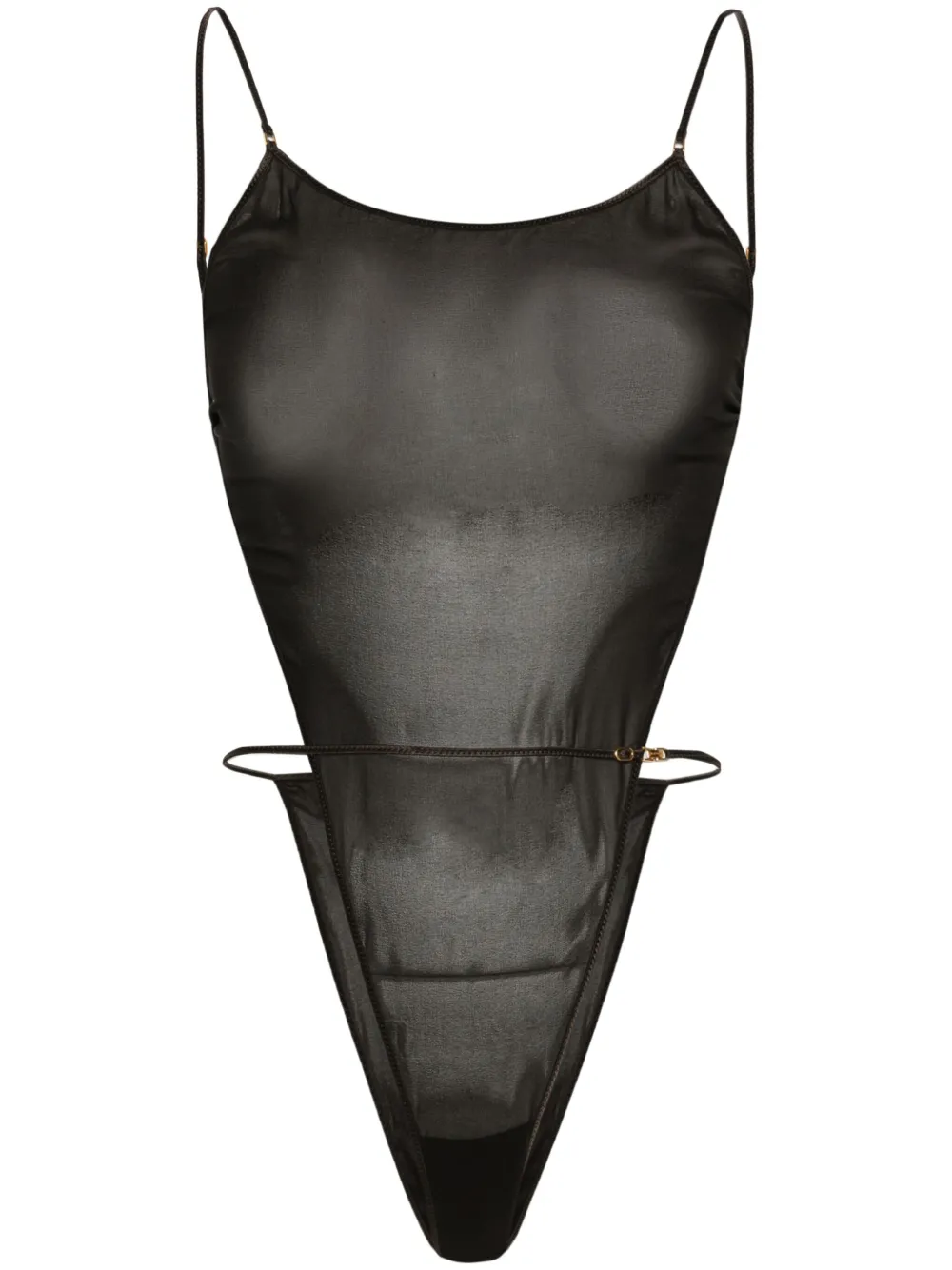 Saint Laurent silk bodysuit | Brown | Image 1