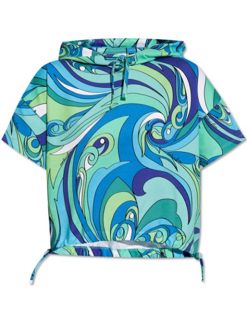 Moschino abstract-print cotton hoodie