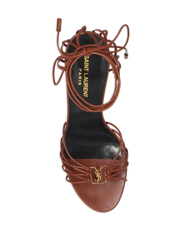 Saint Laurent Babylone Sandalen 90mm Rot FARFETCH DE