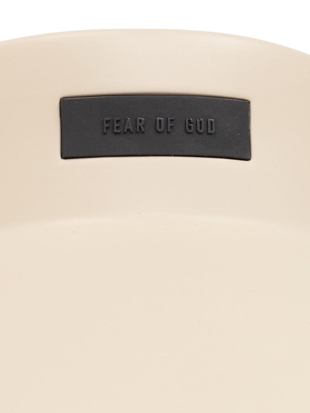 Shop Fear Of God Logo-detail Elasticated-strap Visor In Neutrals
