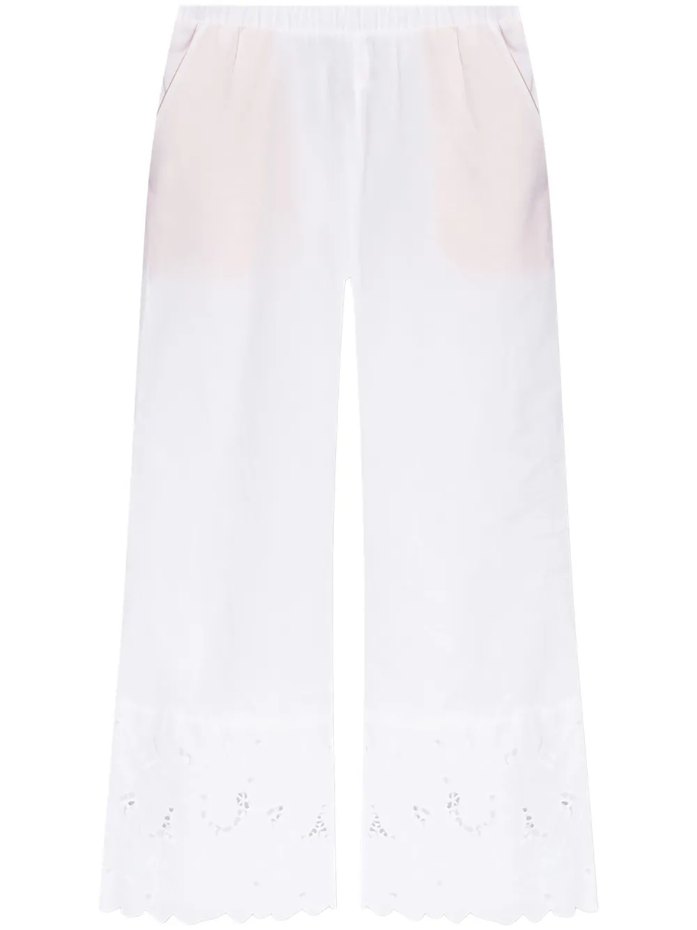 Hanro Wide-leg Cropped Trousers In White