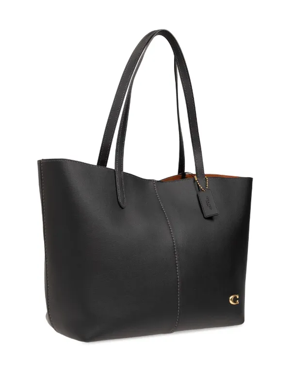 Coach North 32 Leather Tote Bag Black FARFETCH AO