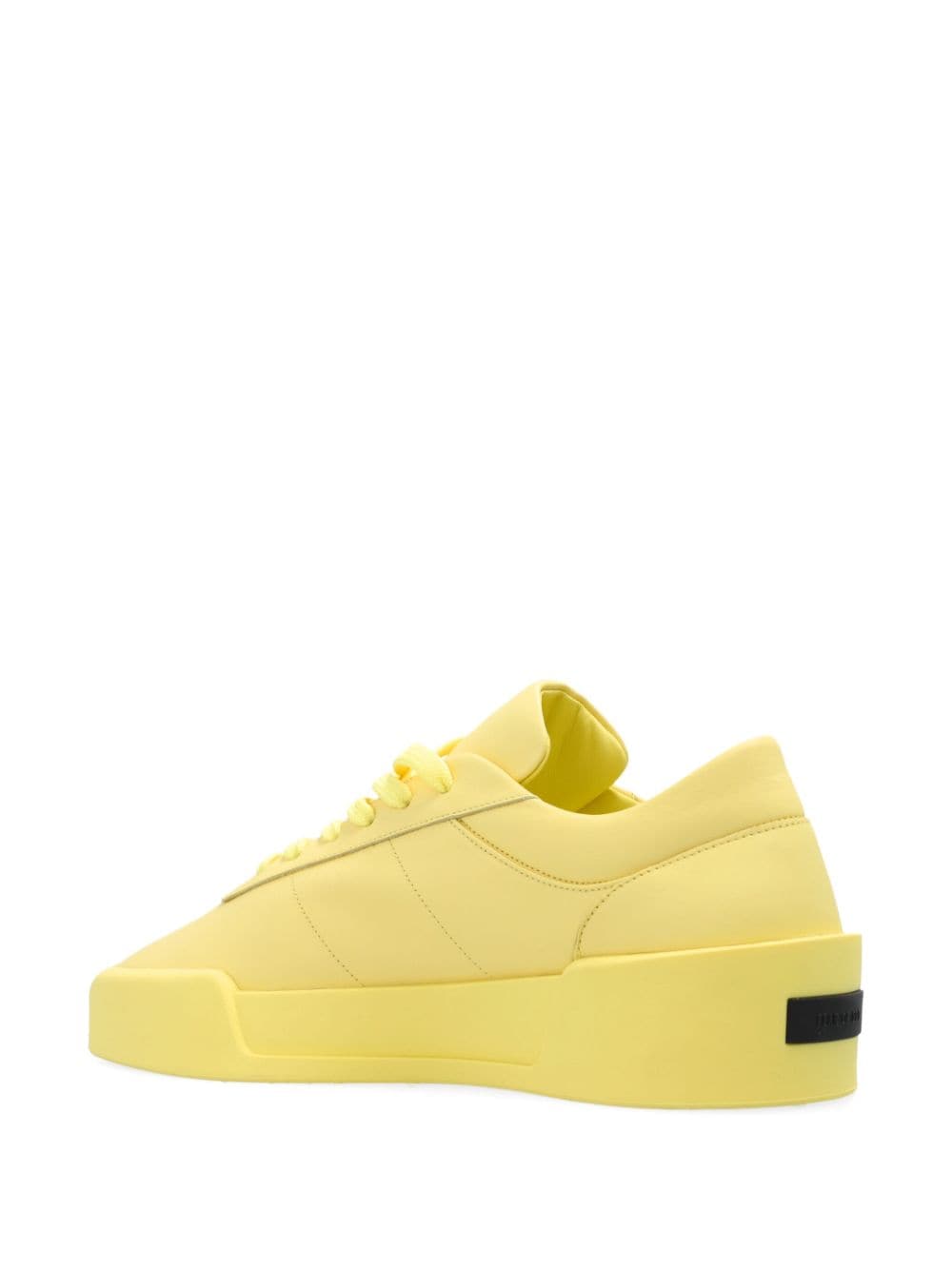 Shop Fear Of God Aerobic Low Leather Sneakers In Yellow