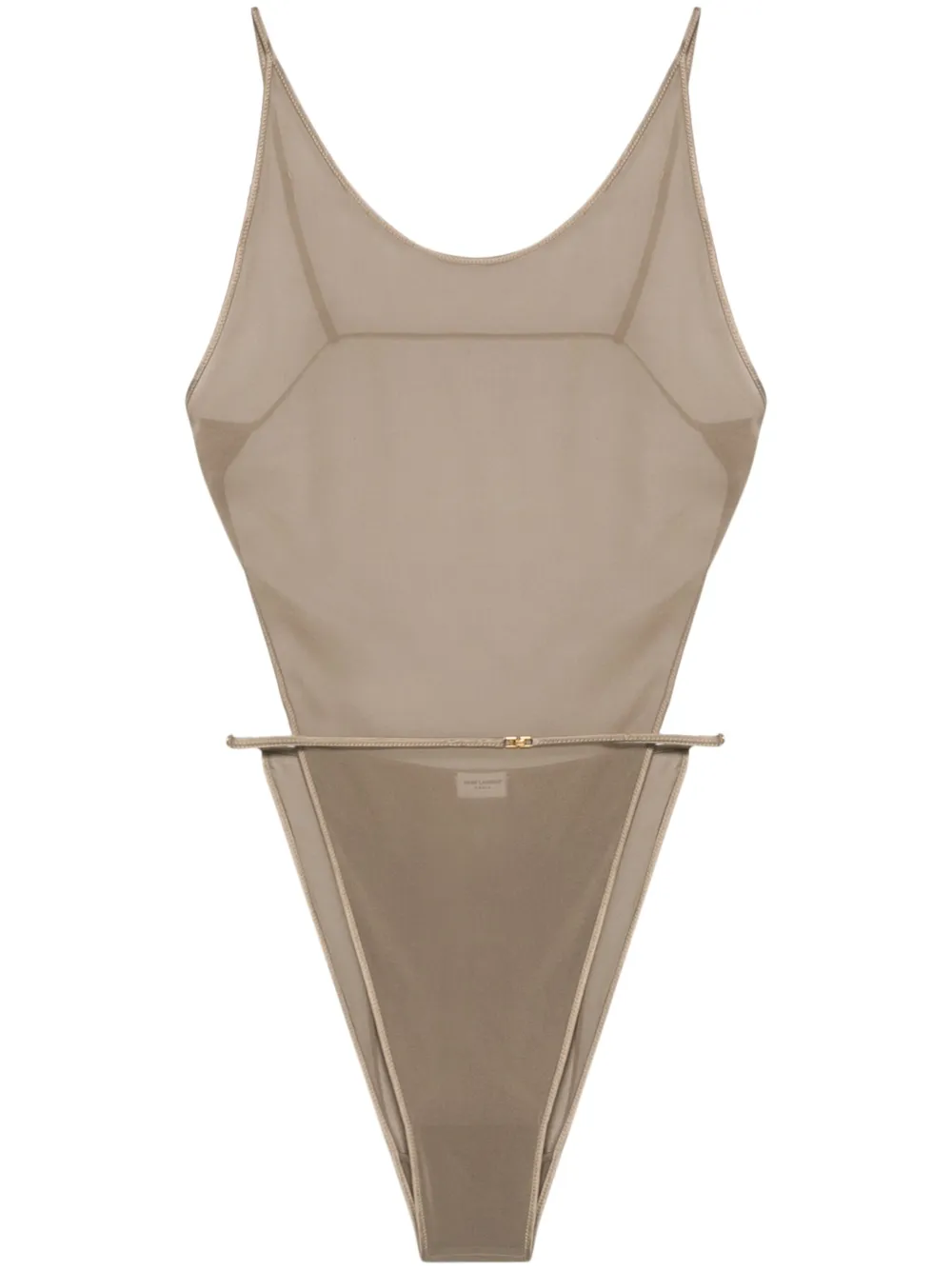 Saint Laurent backless georgette bodysuit | Neutrals | Image 1