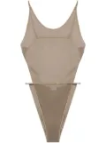 Saint Laurent backless georgette bodysuit - Neutrals