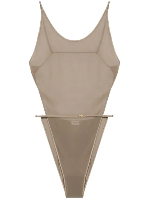Saint Laurent backless georgette bodysuit
