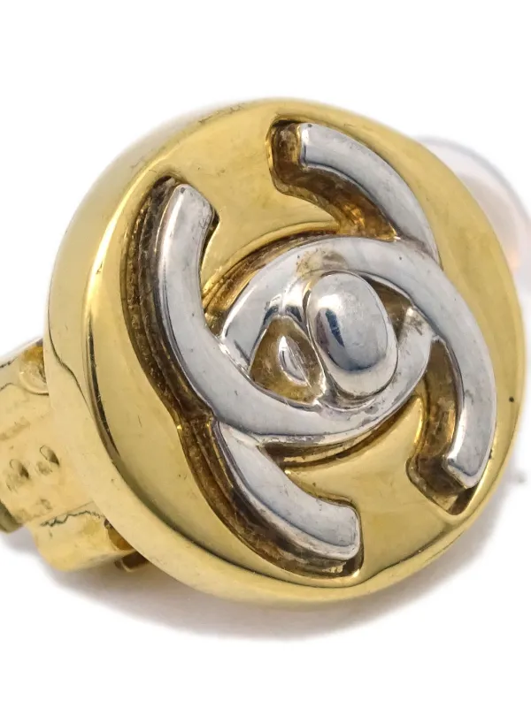 本物の CHANEL Pre-Owned イヤリング ターンロック ココマーク 1997 イヤリング