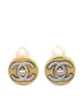CHANEL Pre-Owned 1997 CC turn-lock button clip-on earrings - Gold