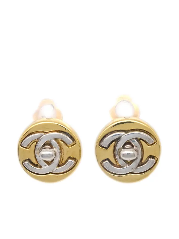 CHANEL Pre-Owned 1997 ココマーク ターンロック イヤリング