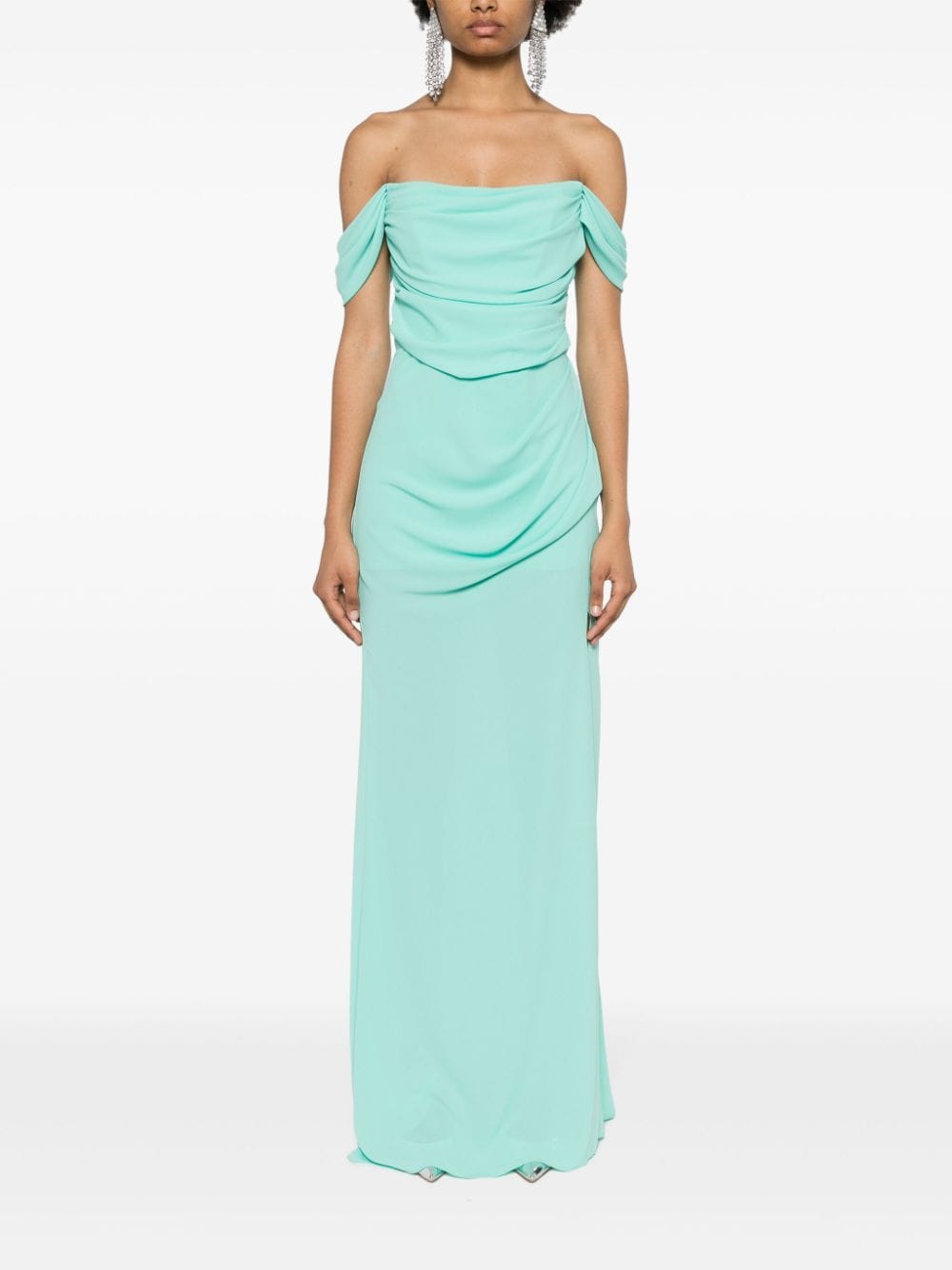 Giuseppe Di Morabito draped maxi dress - Groen