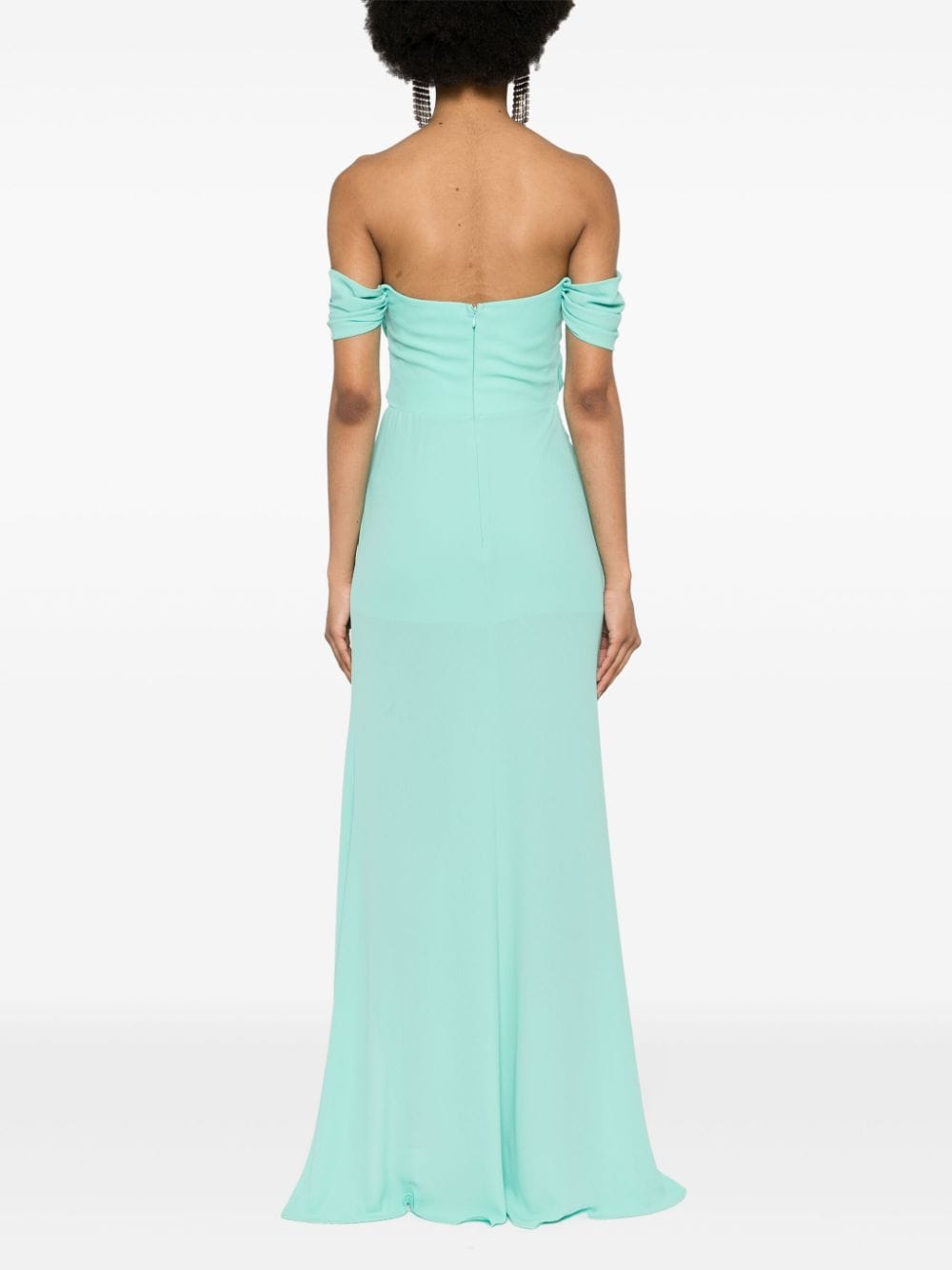 Shop Giuseppe Di Morabito Draped Maxi Dress In Green