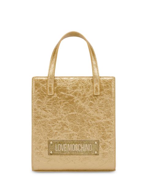 Love Moschino logo-applique faux-leather bag Women