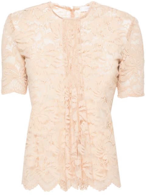 Rabanne floral-lace semi-sheer blouse Women is Hot Sell Now!