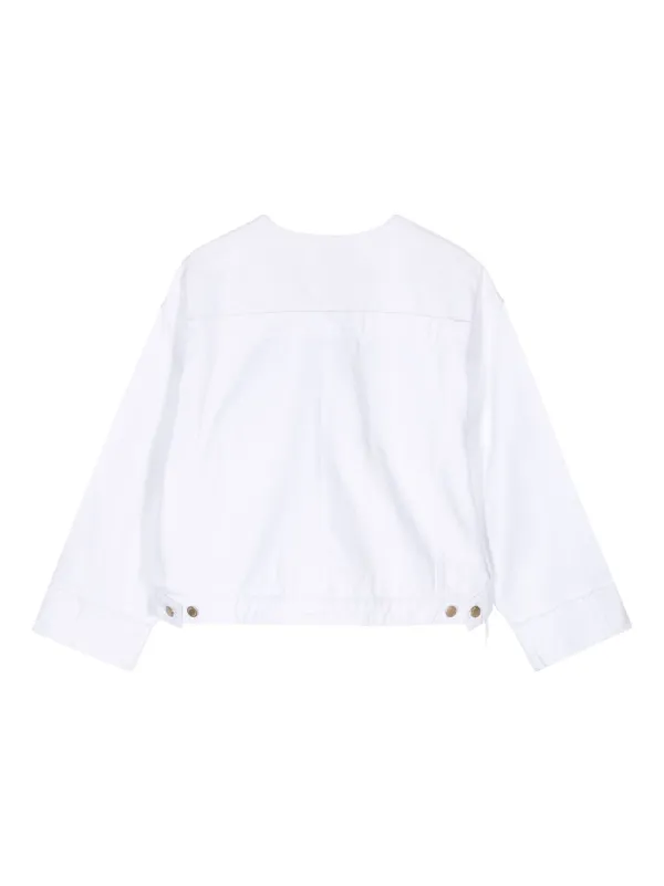 大人気新品  LITKOVSKA デニムジャケット | ホワイト | FARFETCH JP ジャケット・アウター