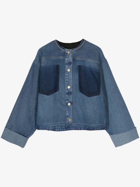 LITKOVSKA University single-breasted denim jacket