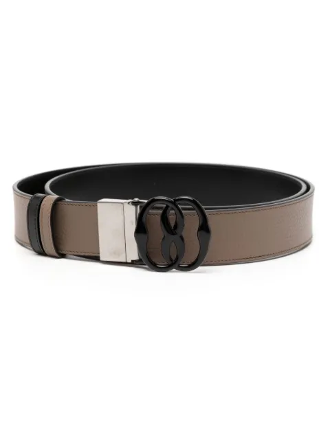 Bally logo-buckle reversible leather belt 