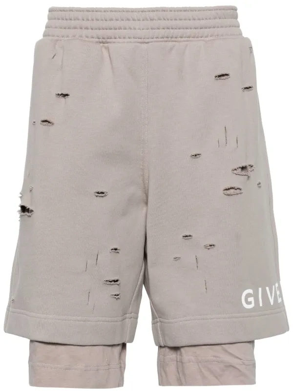 Givenchy Layered Jersey Bermuda Shorts | Neutrals | FARFETCH
