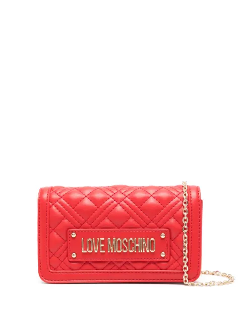 Love Moschino logo-plaque shoulder bag