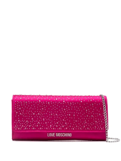 Love Moschino logo-lettering clutch bag Women