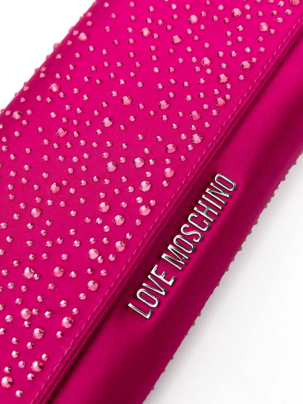 Affordable Love Moschino logo-lettering clutch bag Women