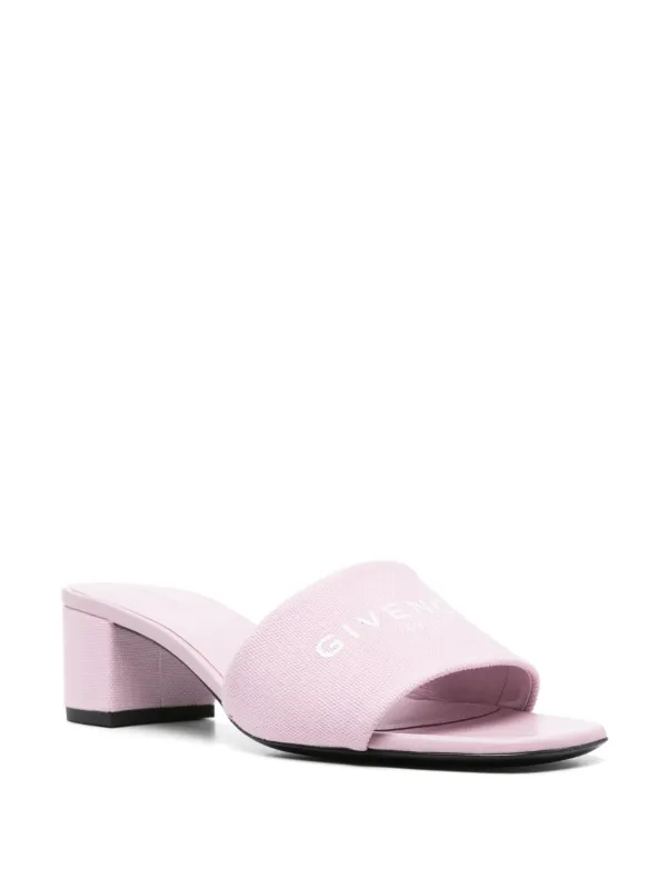Givenchy logo-print Canvas Sandals Pink FARFETCH PT