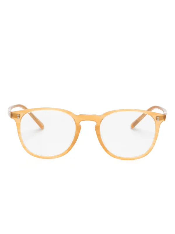 Oliver Peoples Finley 1993 ラウンド眼鏡フレーム | イエロー
