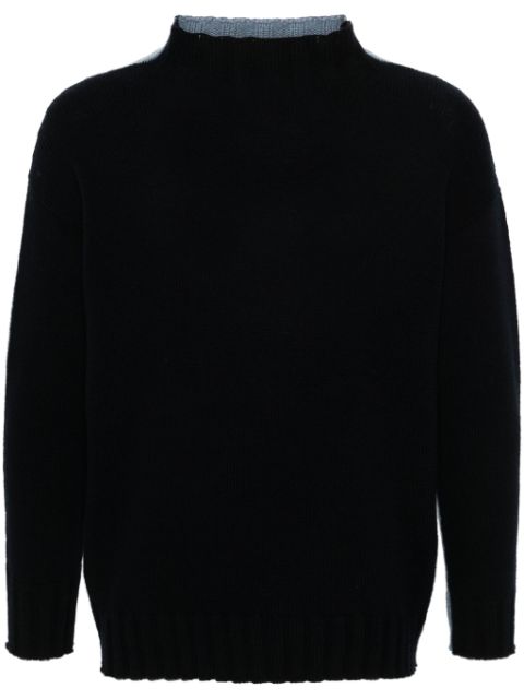 Tagliatore colourblock high-neck jumper Men