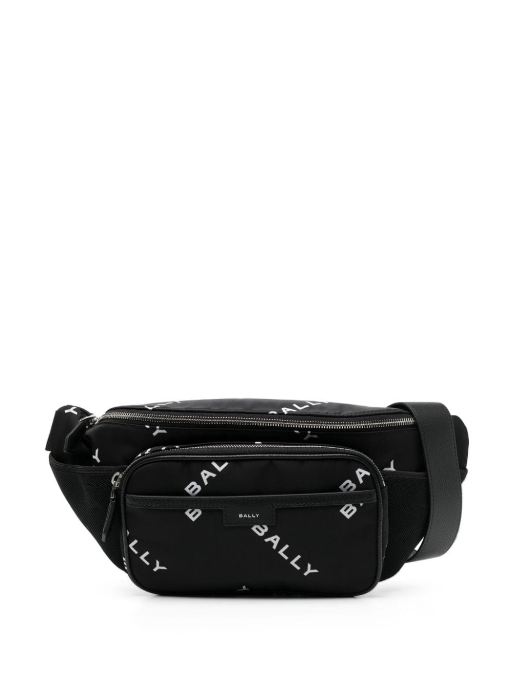Bally logo-print cotton belt bag - Nero