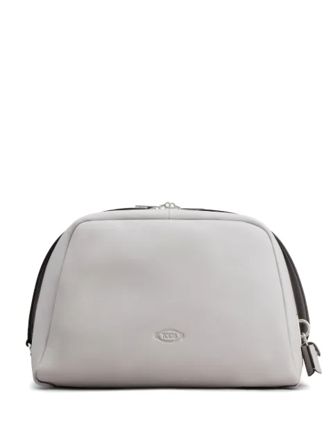 Tod's logo-debossed leather clutch bag