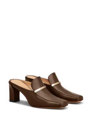 【関税＆送料込み】Tod'S Leather Heel Mules TOD'S Leather mules | NET-A-PORTER