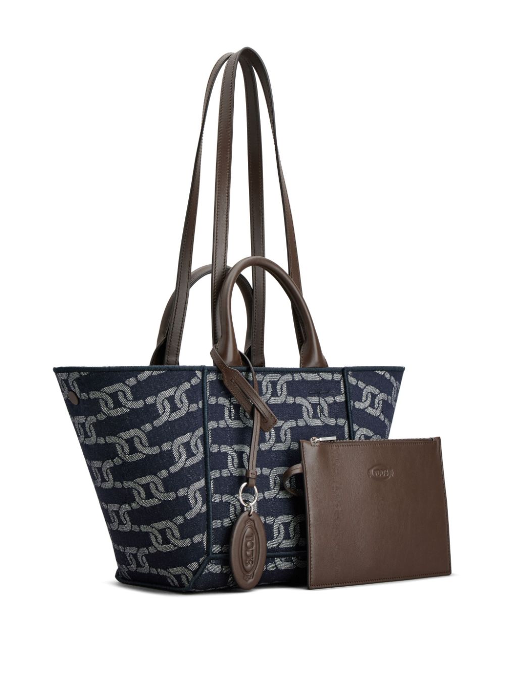 Tod's Double Up kleine denim shopper - Blauw