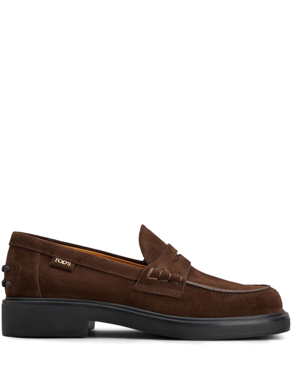 Tod's penny-slot suede loafers Brown