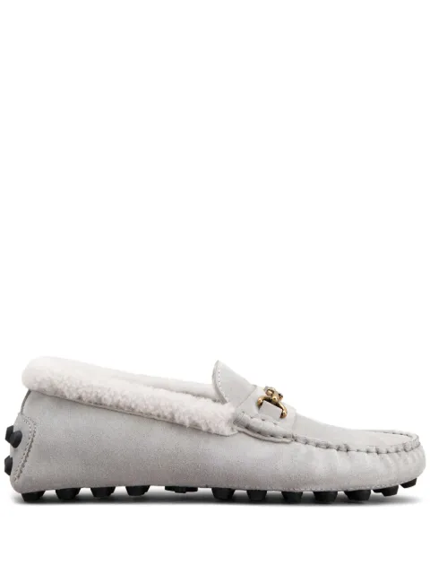 Tod's logo-plaque suede loafers
