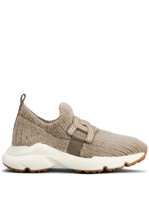 TOD'S Kate stretch knit slip-on sneakers【関税送料込】 Woman BEIGE Kate Slip-on Sneakers in Fabric