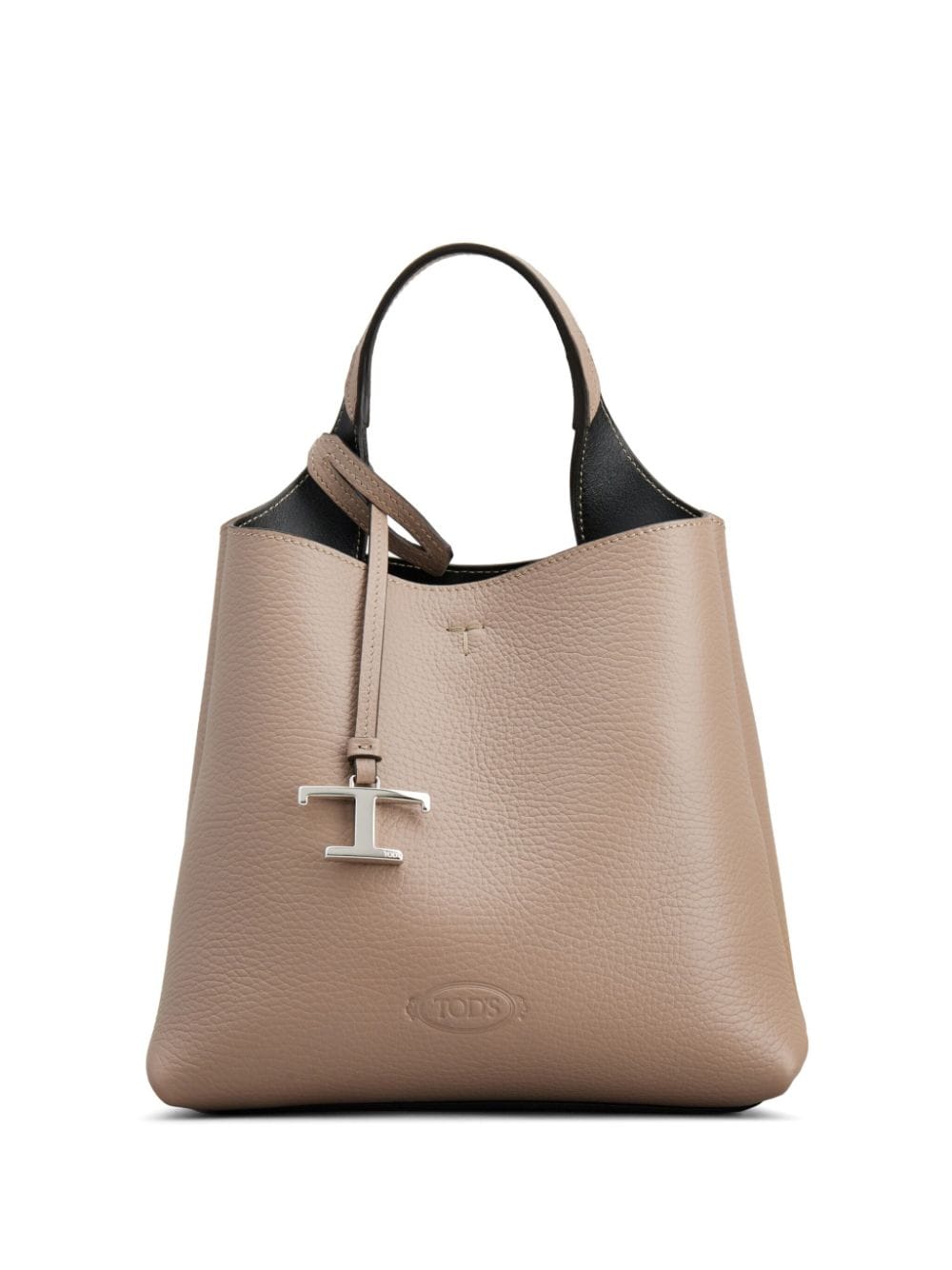 Tod's Mini Leather Tote Bag In Neutral