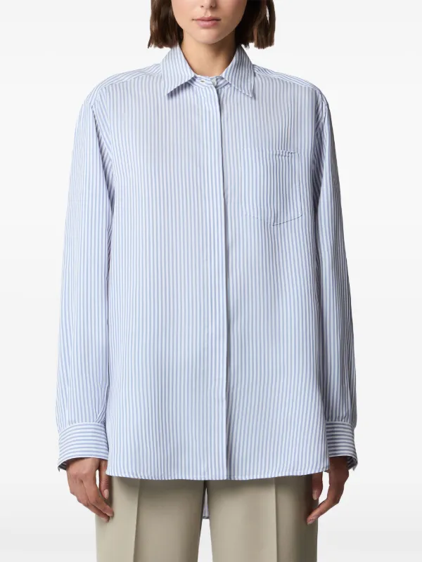 Tod's Striped Poplin Shirt | Blue | FARFETCH
