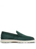 Tod's ridged-sole suede loafers - Green