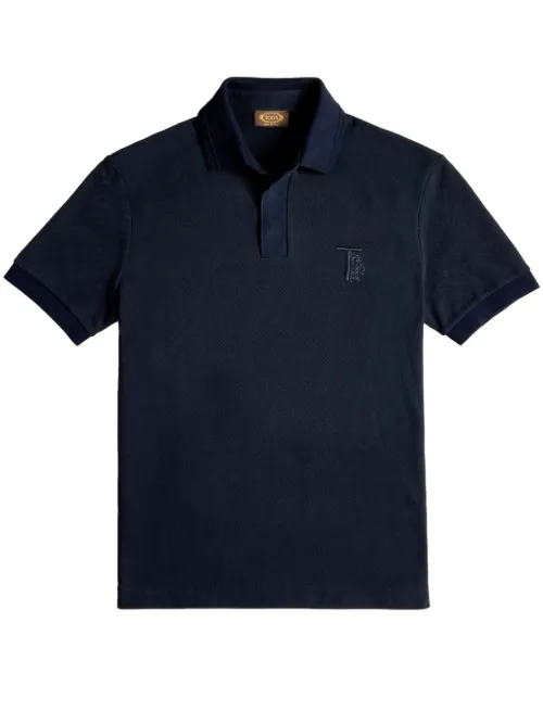 Tod's polo à logo brodé - Bleu - Tod's - Modalova
