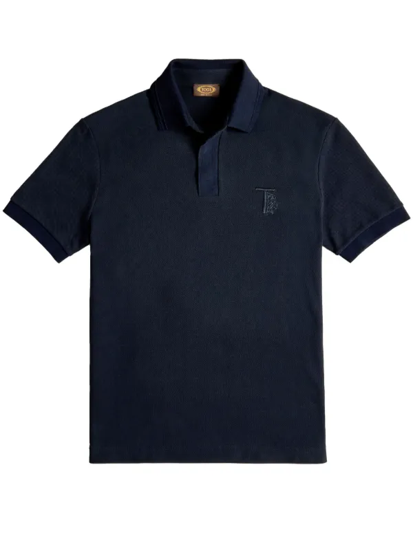 Tod's Polo Shirt in Piquet in Blue