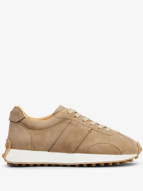 Tod's panelled suede lace-up sneakers
