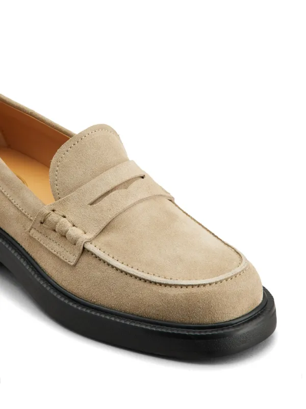 【洗練されたデザイン】TOD'S スエード ペニーローファー Tod's スエード ペニーローファー | ニュートラル | FARFETCH JP