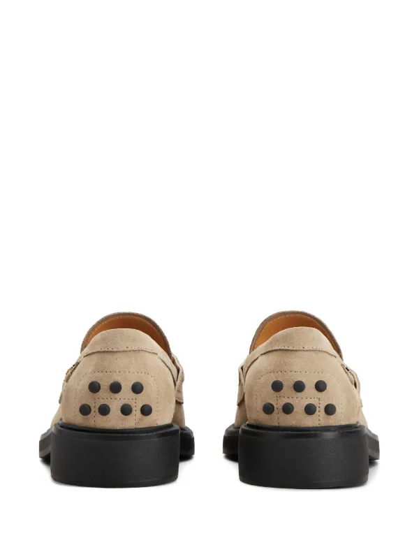 【洗練されたデザイン】TOD'S スエード ペニーローファー Tod's スエード ペニーローファー | ニュートラル | FARFETCH JP