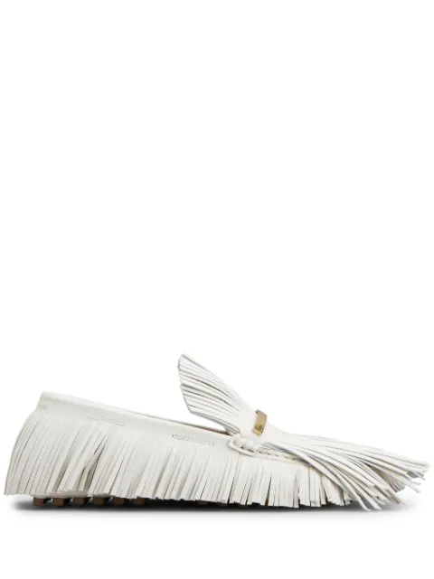 Tod's logo-plaque franged leather loafers